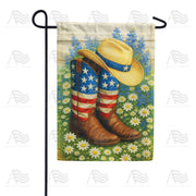 America Forever Patriotic Cowboy Boots Garden Flag