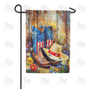 Patriotic Cowboy Boots Painted Double Sided Garden Flag