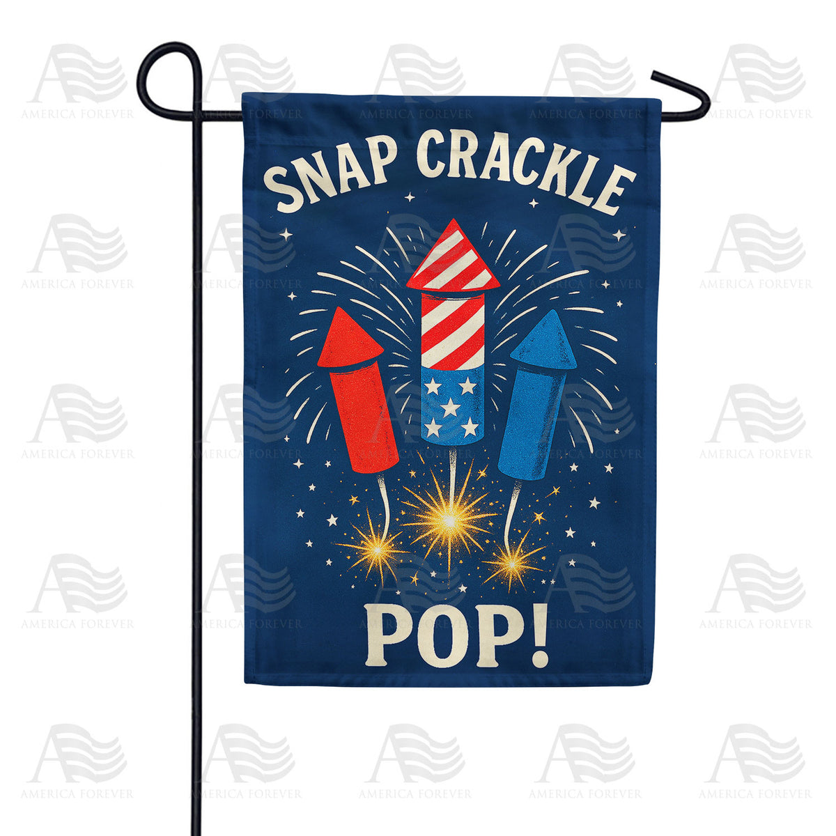 Snap Crackle Pop Fireworks Double Sided Garden Flag