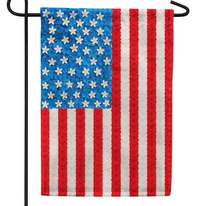 America Forever Floral Petals Flag Garden Flag