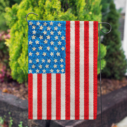 America Forever Floral Petals Flag Garden Flag