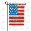 American Flag Floral Petals Double Sided Garden Flag