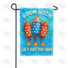 Patriotic Fireworks Humor Double Sided Garden Flag