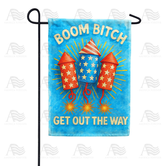 America Forever Boom Bitch Garden Flag