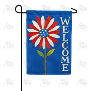 America Forever Patriotic Daisy Welcome Garden Flag