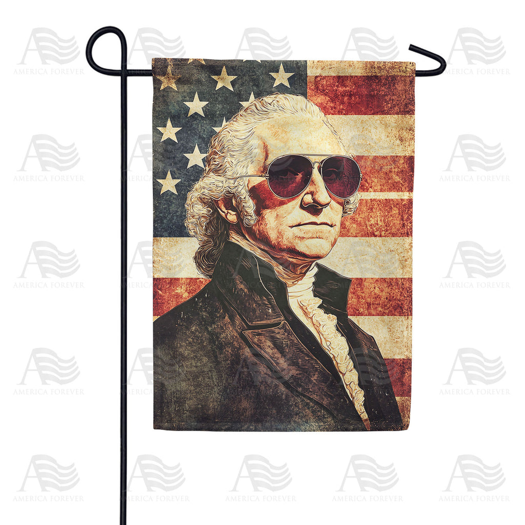 Cool George Washington Double Sided Garden Flag