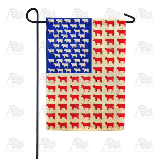 America Forever Patriotic Cow Garden Flag