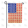 Patriotic Cow Flag Double Sided Garden Flag