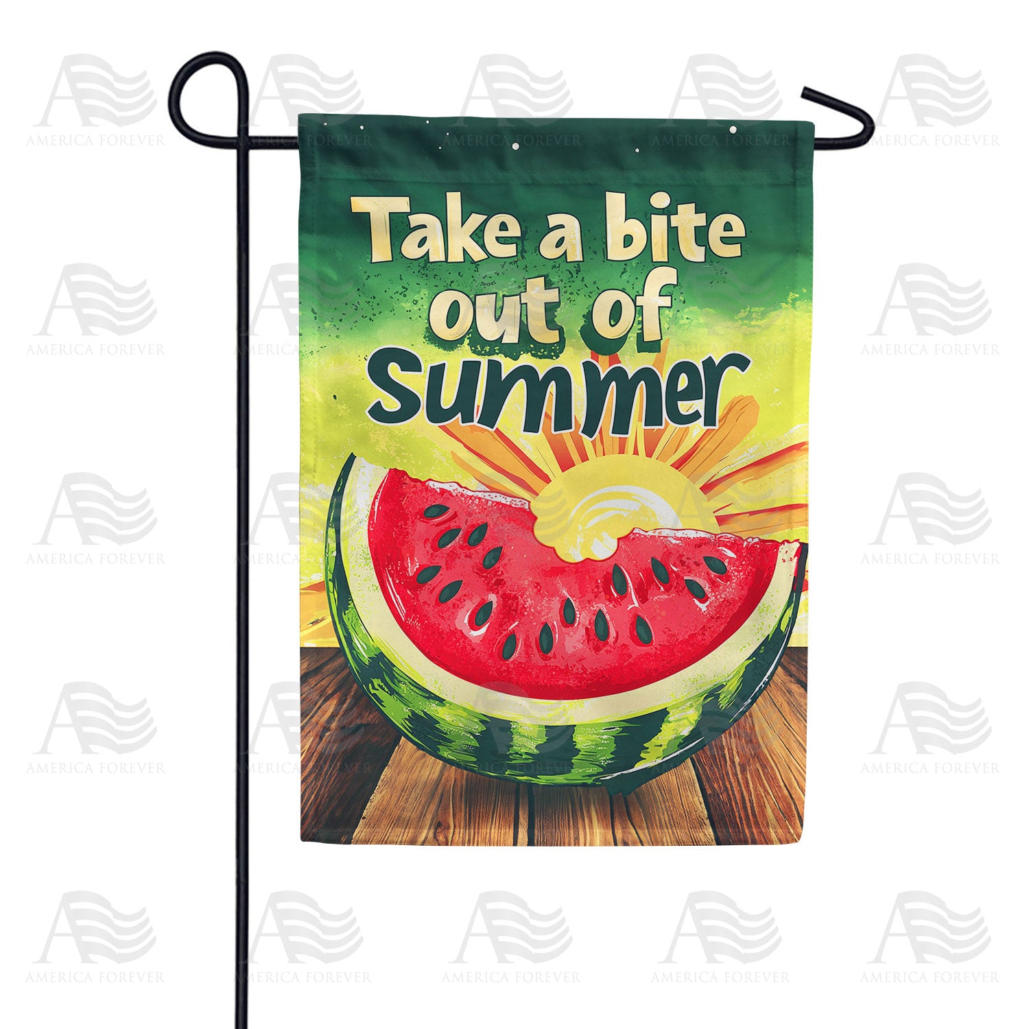 America Forever Take a Bite Out of Summer Garden Flag
