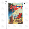 America Forever Gone Fishing Garden Flag