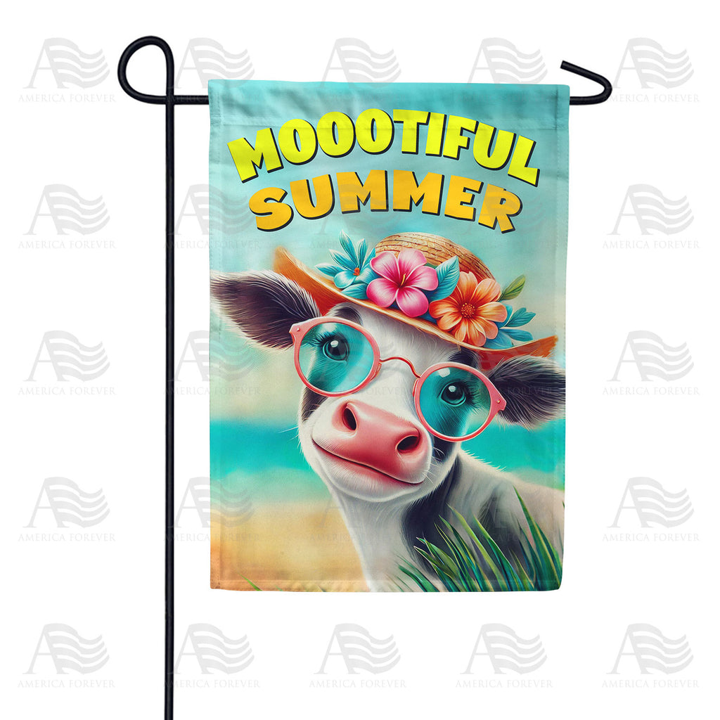 America Forever Moootiful Summer Cow Garden Flag