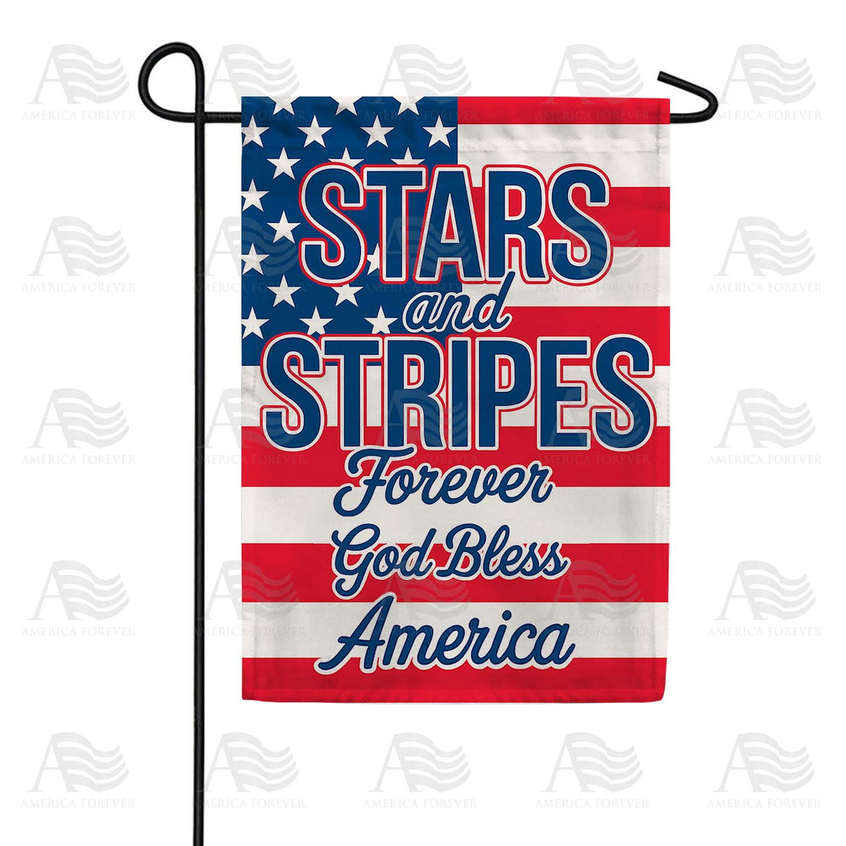 Stars and Stripes Forever God Bless America Garden Flag