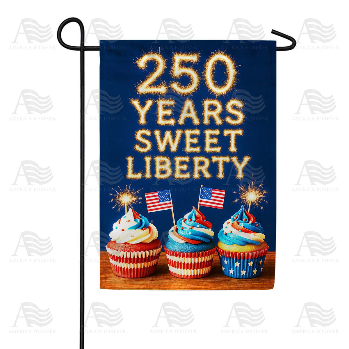 Garden Flag - 250 Years Sweet Liberty Cupcakes