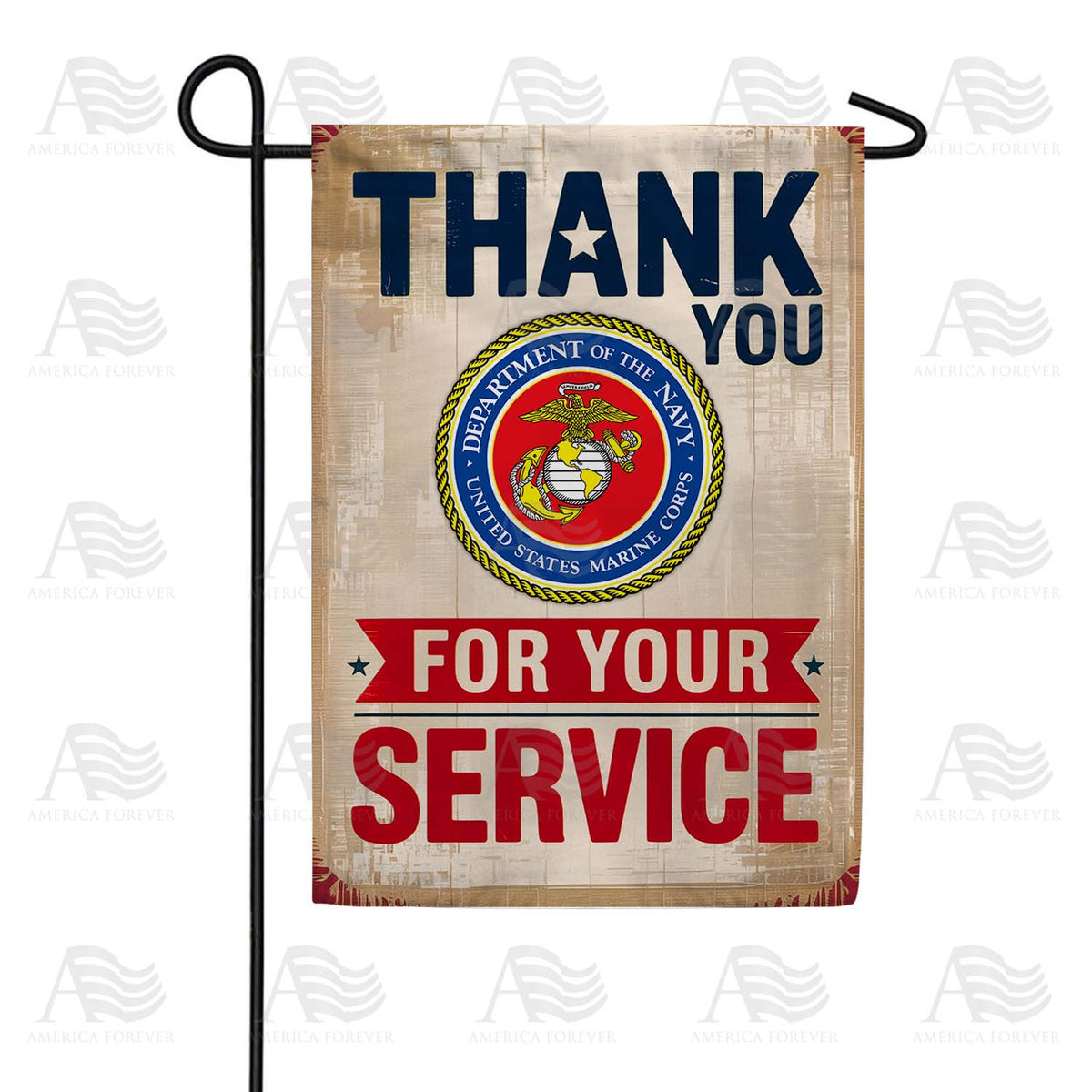 Thank You Marines Service Garden Flag