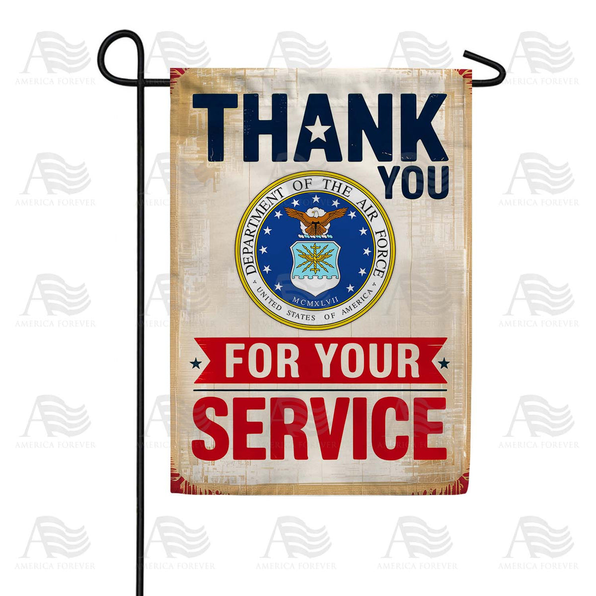 Thank You Air Force Service Garden Flag