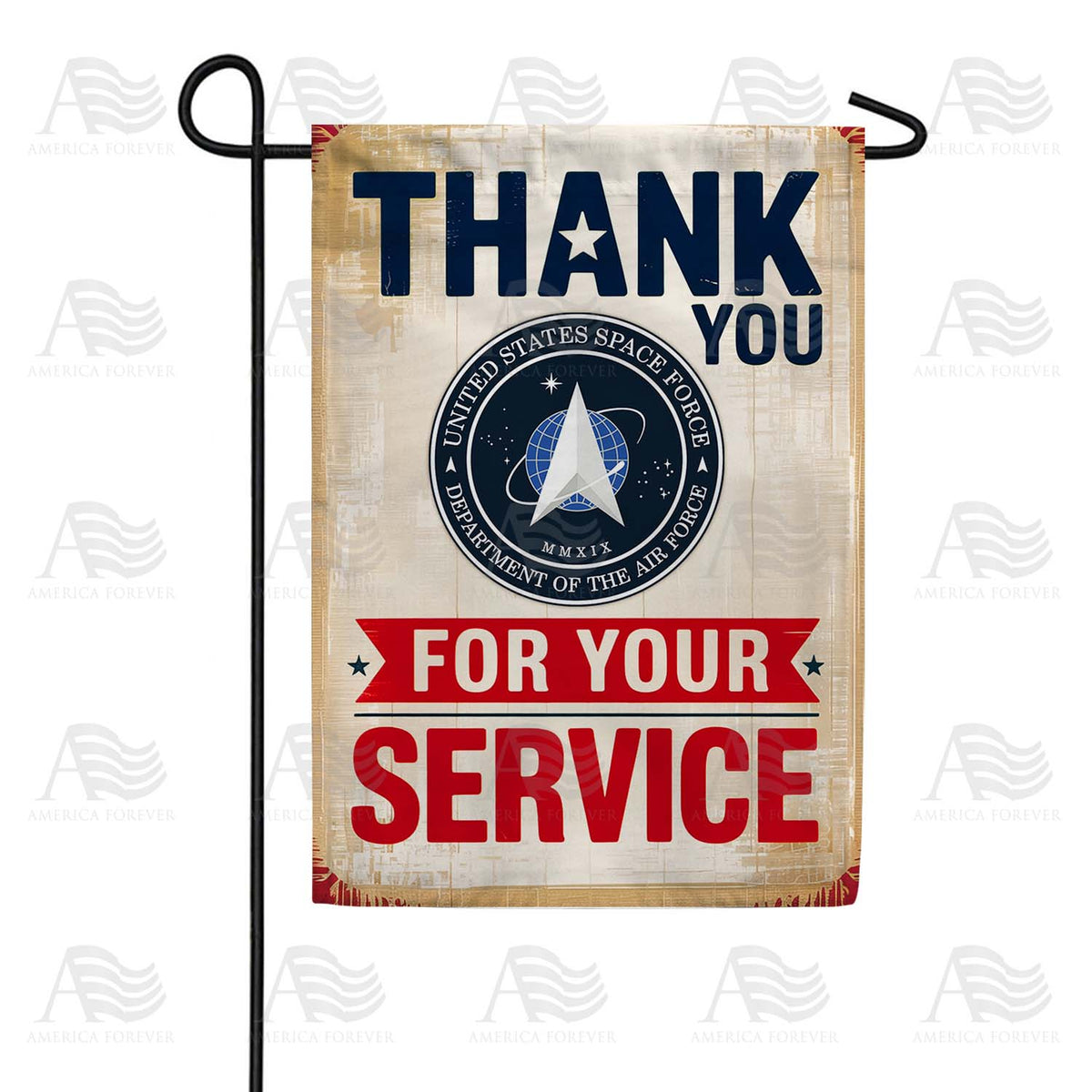 Thank You Space Force Service Garden Flag