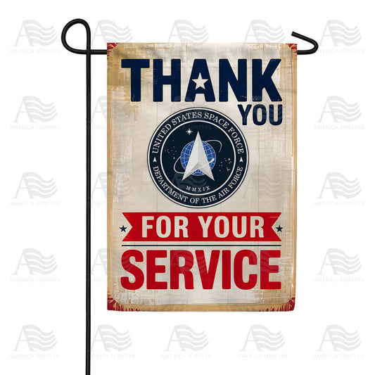 Thank You Space Force Service Garden Flag