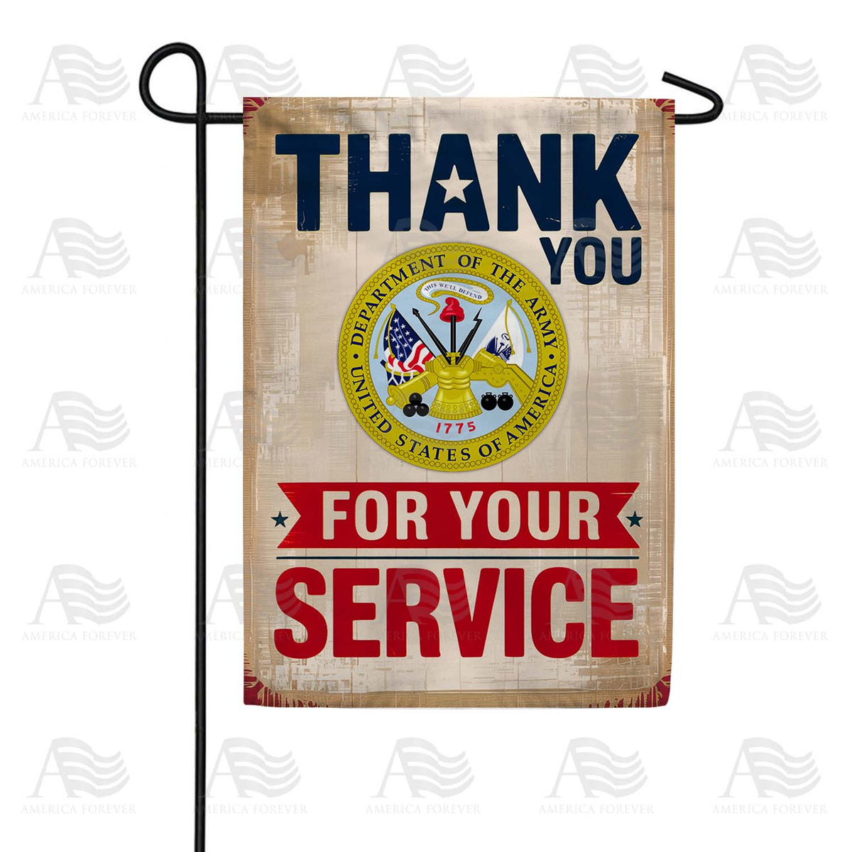 Thank You Army Service Garden Flag