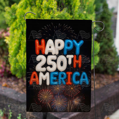 Happy 250th America Garden Flag