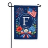 America Forever Floral Fireworks Monogram Garden Flag