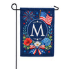 America Forever Floral Fireworks Monogram Garden Flag