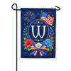America Forever Floral Fireworks Monogram Garden Flag