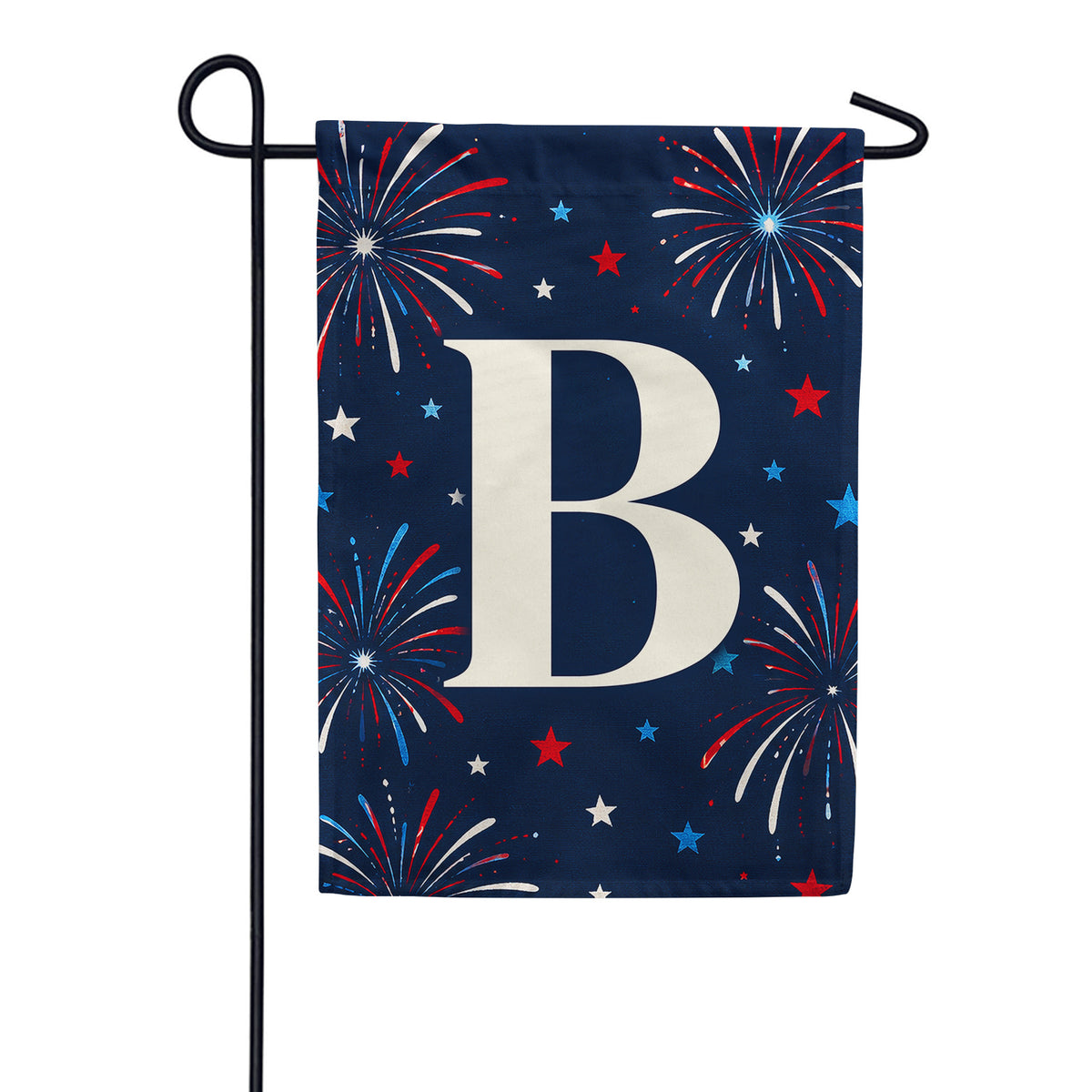 America Forever Patriotic Fireworks Monogram Garden Flag