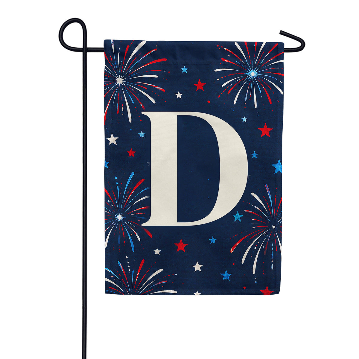 America Forever Patriotic Fireworks Monogram Garden Flag