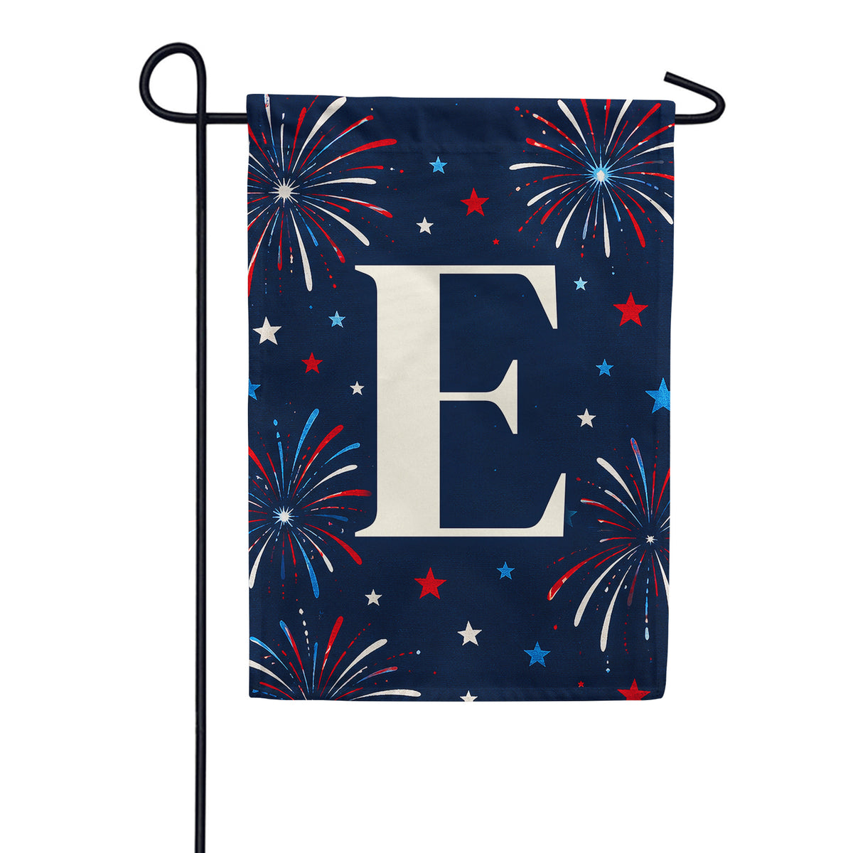 America Forever Patriotic Fireworks Monogram Garden Flag