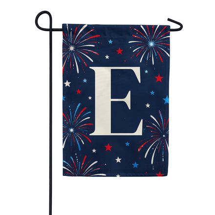 America Forever Patriotic Fireworks Monogram Garden Flag