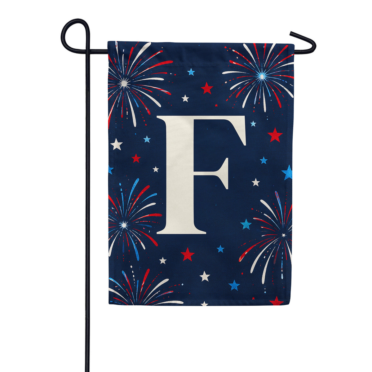 America Forever Patriotic Fireworks Monogram Garden Flag
