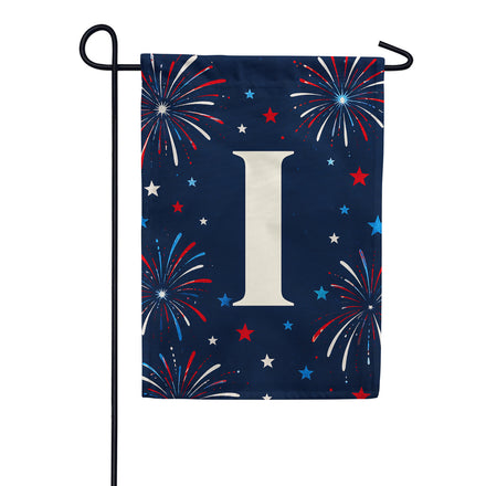 America Forever Patriotic Fireworks Monogram Garden Flag