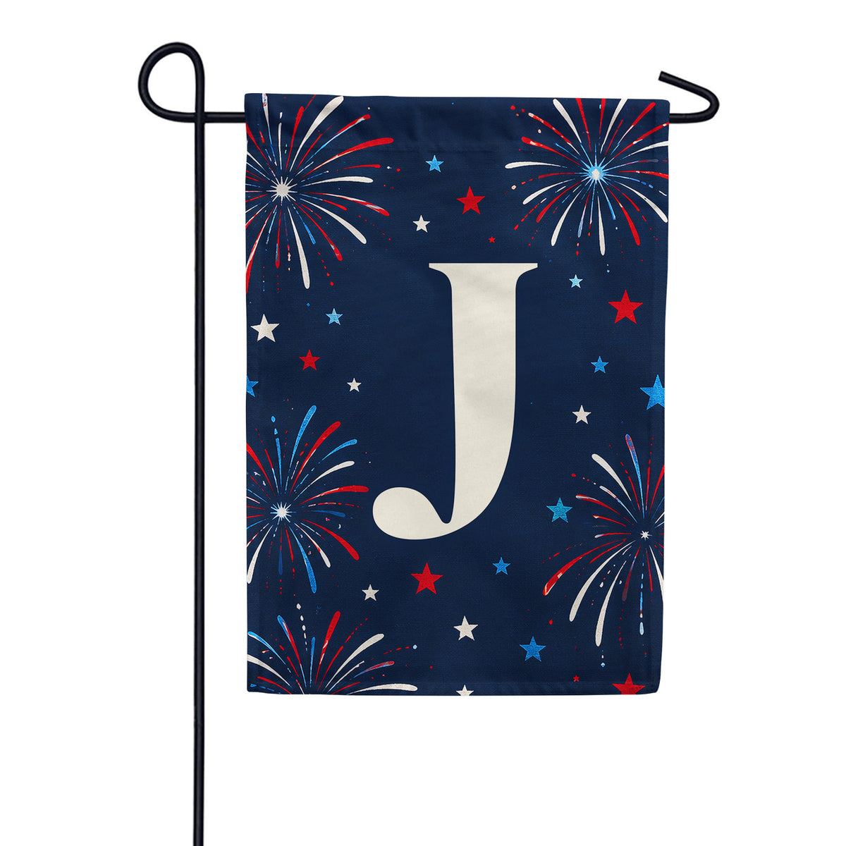 America Forever Patriotic Fireworks Monogram Garden Flag