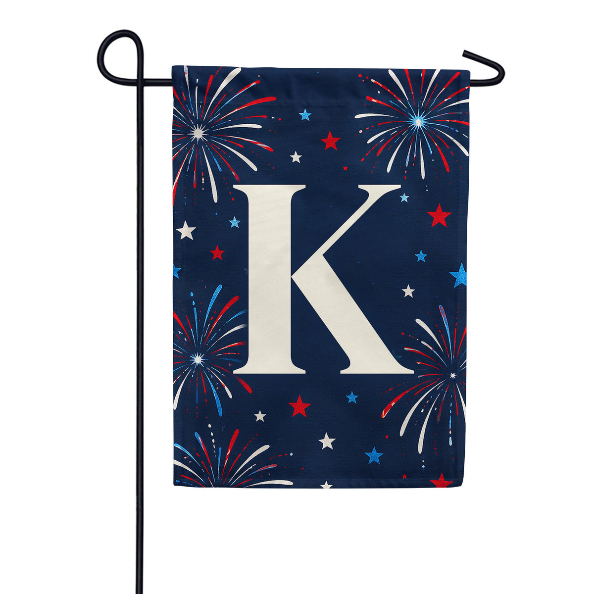 America Forever Patriotic Fireworks Monogram Garden Flag