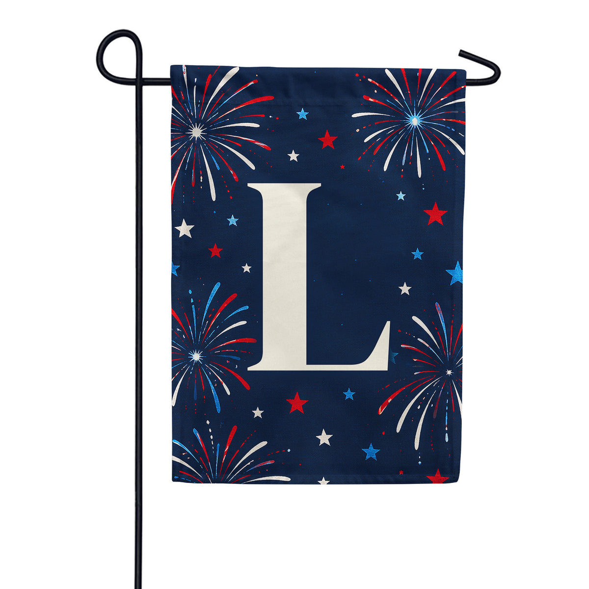 America Forever Patriotic Fireworks Monogram Garden Flag