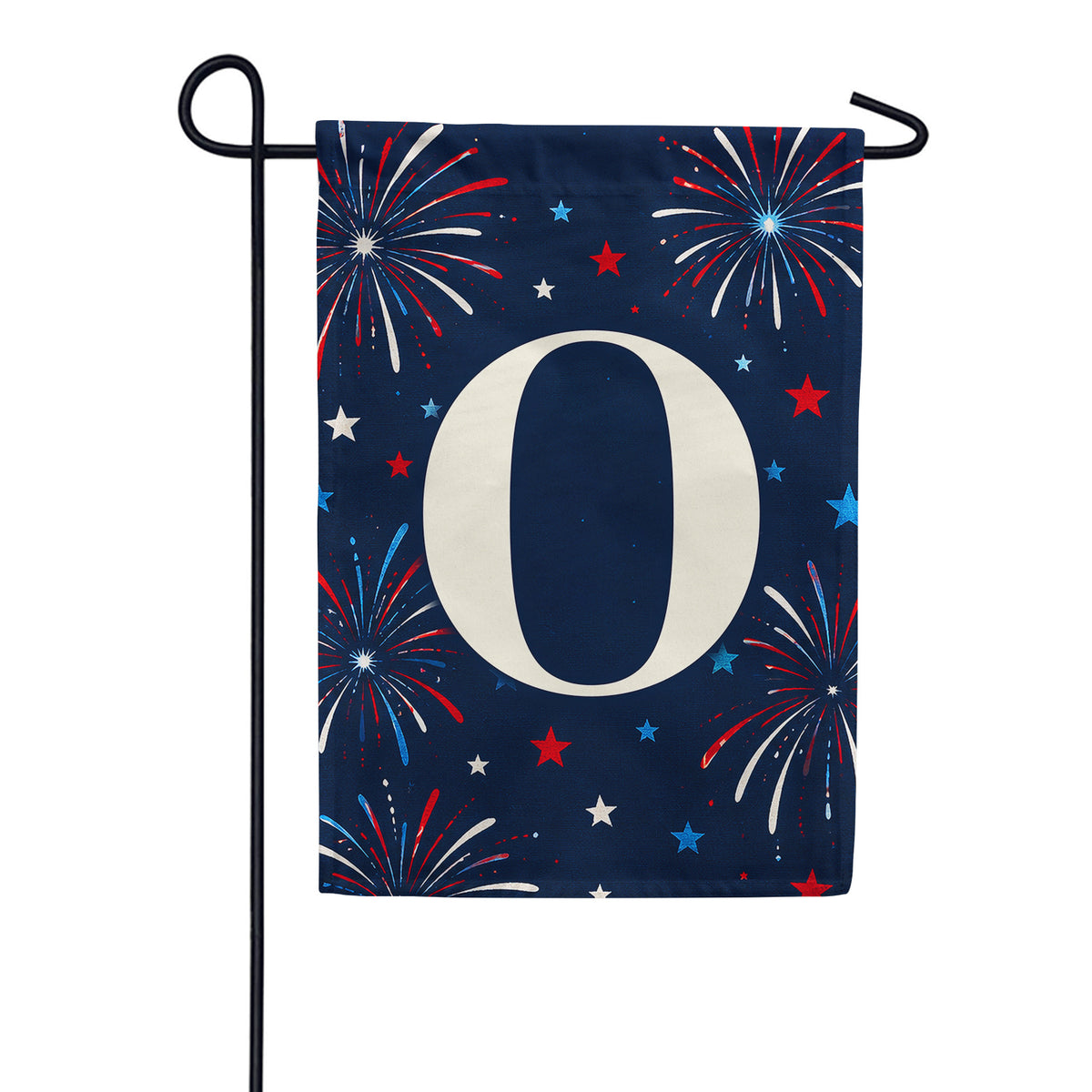 America Forever Patriotic Fireworks Monogram Garden Flag
