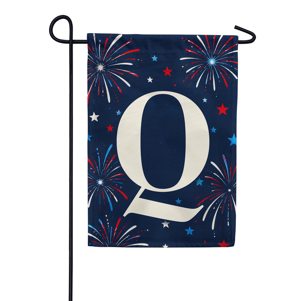 America Forever Patriotic Fireworks Monogram Garden Flag