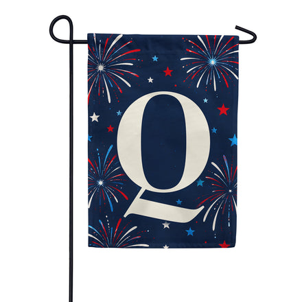America Forever Patriotic Fireworks Monogram Garden Flag