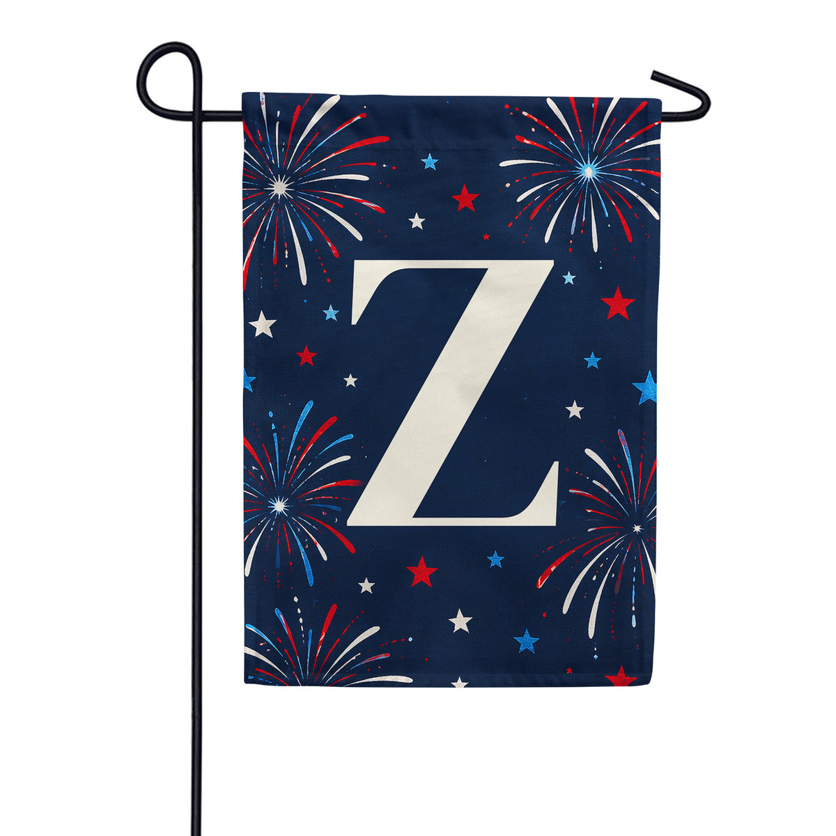 America Forever Patriotic Fireworks Monogram Garden Flag