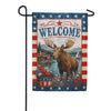 America Forever Patriotic Lakeside Moose Welcome Garden Flag