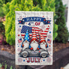 Patriotic Gnomes Happy 4th of July USA Garden Flag