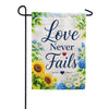 America Forever Love Never Fails Sunflower Garden Flag