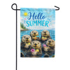 America Forever Hello Summer Sea Otters Garden Flag