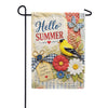 America Forever Hello Summer Goldfinch Floral Welcome Garden Flag