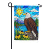 America Forever Stained Glass Bald Eagle Garden Flag