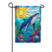 America Forever Stained Glass Humpback Whale Garden Flag