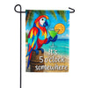 America Forever It's 5 O'Clock Somewhere Tropical Parrot Garden Flag