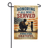 America Forever Honoring All Who Served Veterans Day Garden Flag