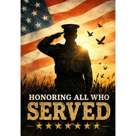 America Forever Honoring All Who Served Patriotic Military Garden Flag