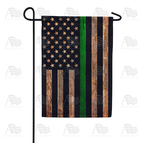 America Forever Thin Green Line Garden Flag